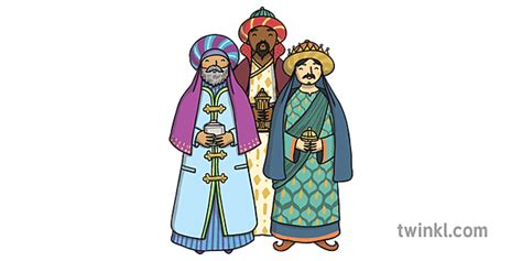 3 Wise Men All Together Illustration Twinkl