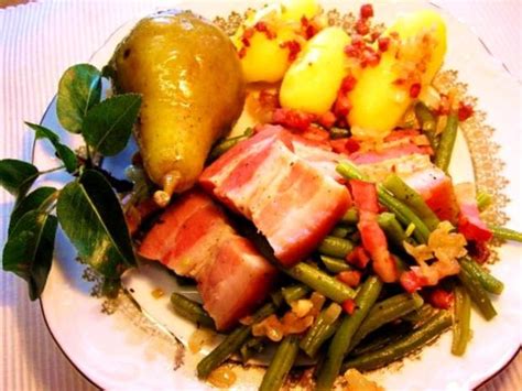 Birnen Bohnen und Speck Rezept mit Bild