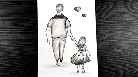 father s day drawings from daughter father s day special drawing pencil sketching youtube