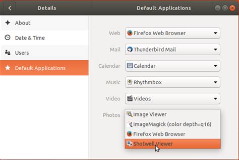 Change Default Applications On Ubuntu 1710
