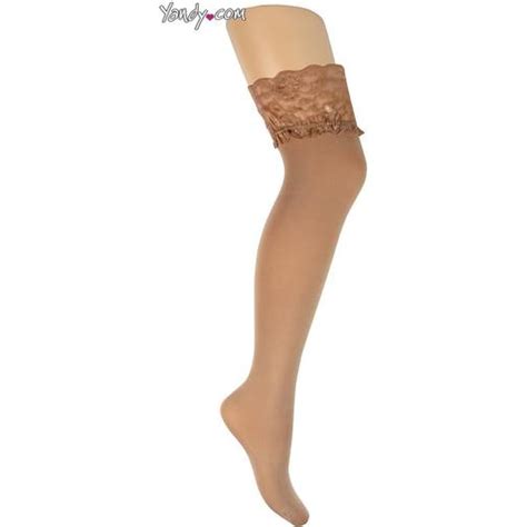 Plus Lace Stockings By Glamory Hosiery Nude Nude Compare