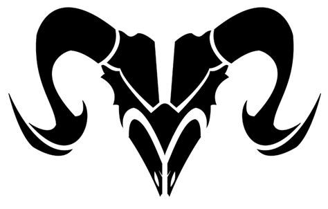 Full Black Ram Skull Tattoo Design Tattooimagesbiz