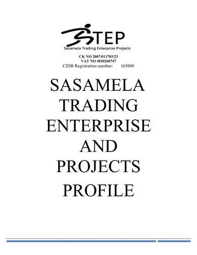 Spare Parts Trading Company Profile Sample