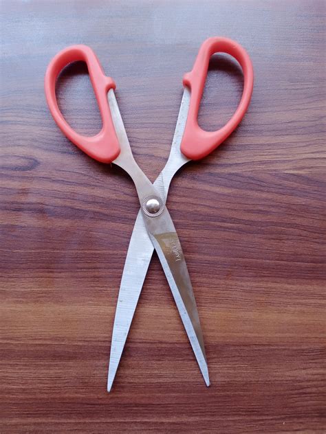 Beautifully Arranged Scissor Paper Clip And Pencils Free Image By