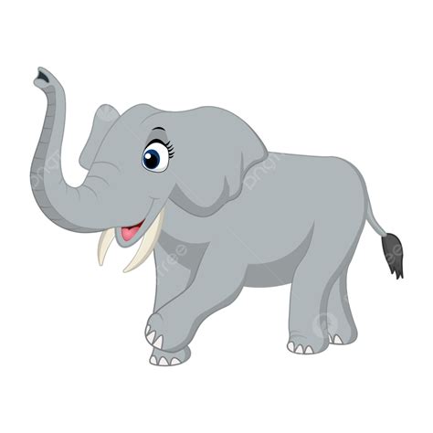 Elefante De Desenho Animado Feliz Vetor Png Elefante Desenho Animado