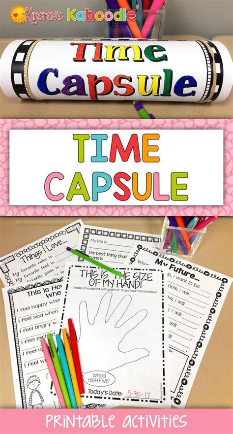 Time Capsule Activity Time Capsule School Activities Teaching