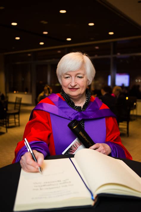 Janet L Yellen Presented With Honorary Degree From The University Of Warwick