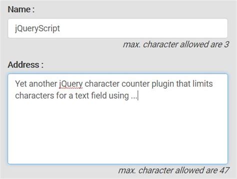 jQuery Character Counter/Limiter For Textarea - characterCounter.js ...