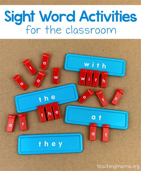 3 Sight Word Activities For The Classroom Laptrinhx News