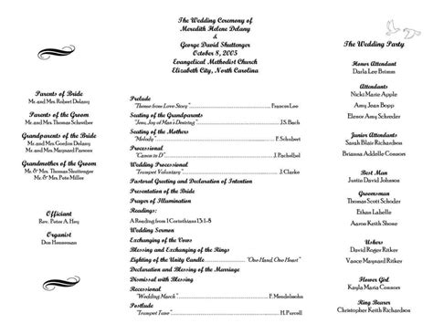 catholic wedding order  service template
