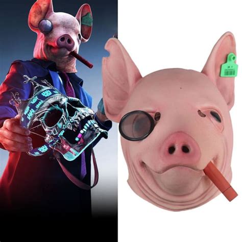 Watch Dogs Legion Pig Head Cosplay Mask Mxcostume