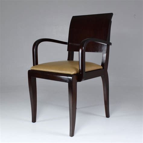 French Vintage Art Deco Mahogany Chair 1940s 121910