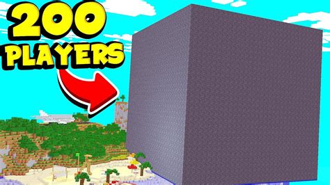 I Trapped 200 Minecraft Players Inside A Cube Of Bedrock For 1 Week