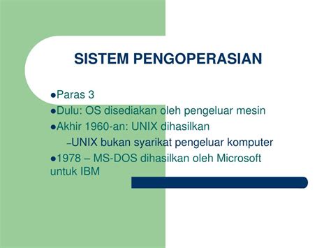 PPT SISTEM PENGOPERASIAN PowerPoint Presentation Free Download ID