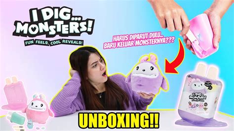 Unboxing Mainan Viral Boneka I Dig Monsters Harus Diparut Dulu Baru
