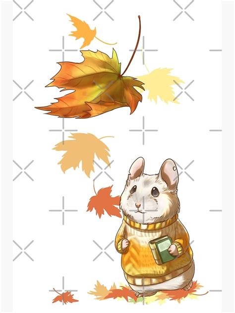 Autumn Hamster Art Print For Sale By Pawlove Redbubble