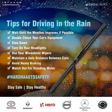 Tips For Driving In The Rain Drive To Stay Alive Be Safety Conscious