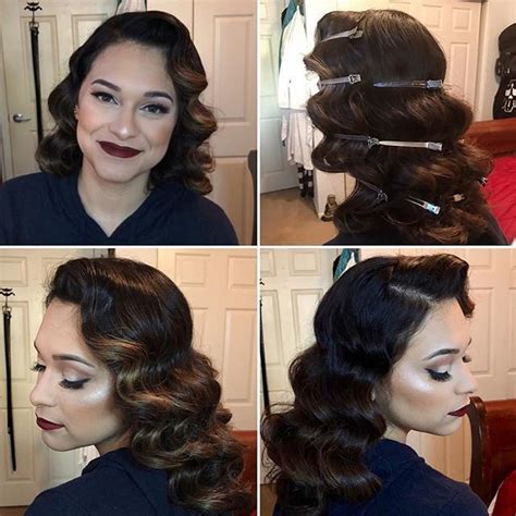 Middle parted finger wave loose hair. Pin on Hair Inspiration