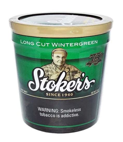 Stokers Snuff Long Cut Wintergreen Tub Rrbarncom