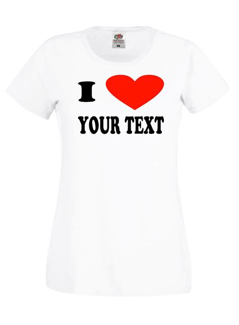 personalised i love t shirt custom printed mens ladies t etsy