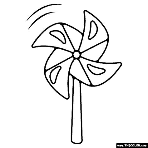 Pinwheel Coloring Pages For Kids