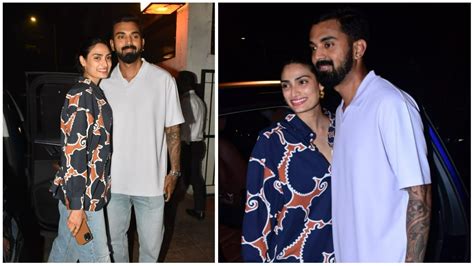 athiya shetty kl rahul spotted on dinner date for first time after wedding pose together