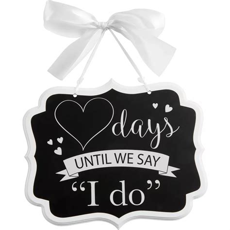 Wedding Countdown Chalkboard Sign 10 12in X 9in Party City
