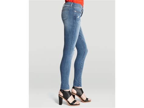 Lyst J Brand Jeans Mid Rise Super Skinny In Revenge In Blue