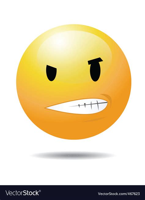 Angry Face Royalty Free Vector Image Vectorstock