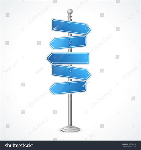 Vector Blank Signs Pointing Opposite Directions Royalty Free Stock