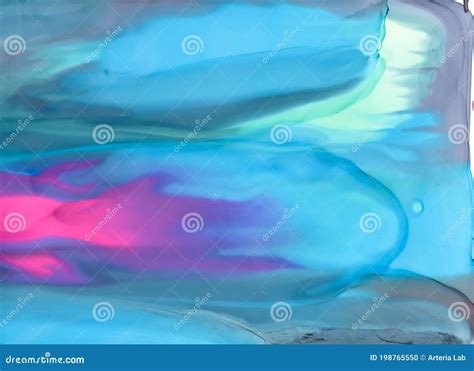 Bright Colorful Flow Background Abstract Ink Painting Watercolor