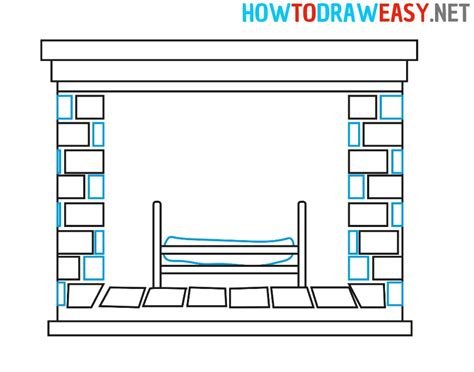 How To Draw A Fireplace Draw For Kids