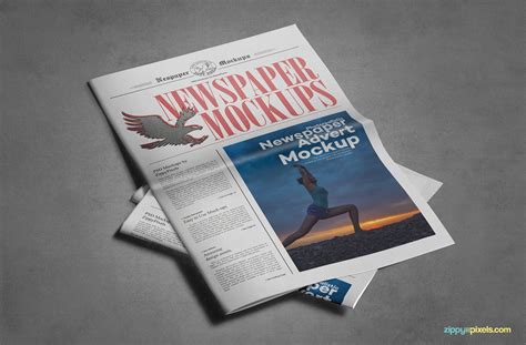 Download 9 Newspaper PSD Advertisement Mockups | ZippyPixels