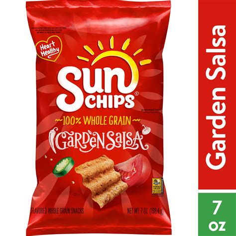 Sunchips Garden Salsa Whole Grain Snacks 7 Oz Bag Contains Allergens