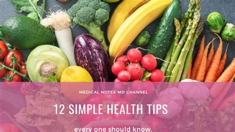12 Simple Health Tips Every One Should Know Youtube