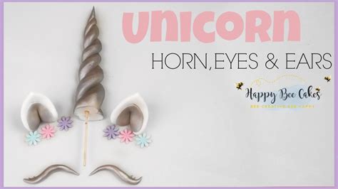 Unicorn Horn Eyes And Ears Cake Topper Tutorial Easy And Fast Youtube