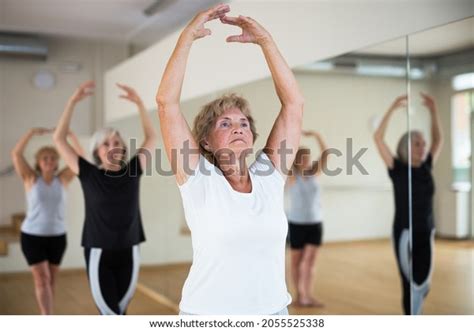 Portrait Mature Woman Group Class Standing Stock Photo Shutterstock