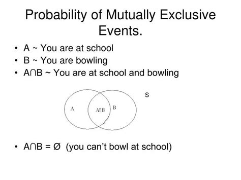 Ppt Probability Of Mutually Exclusive Events Powerpoint Presentation