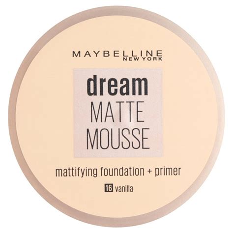 Fond de teint mat dream matte mousse gemey maybelline. Morrisons: Maybelline Dream Matte Mousse 016 Vanilla ...