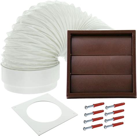 Spares Go Exterior Wall Venting Kit For Aeg Tumble Dryers Brown