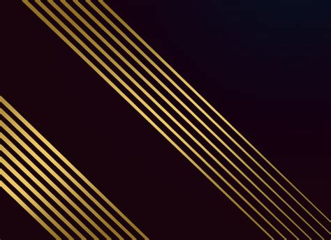 Free Vector Black Background With Golden Lines