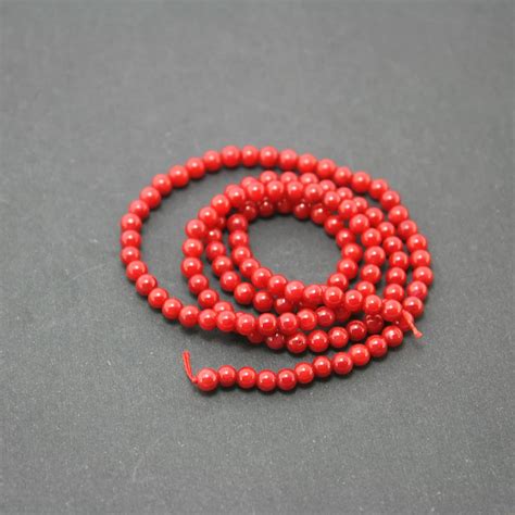 3mm Coral Coral Beads Natural Dyed 15 Jewelry Making Dh Btb030 03