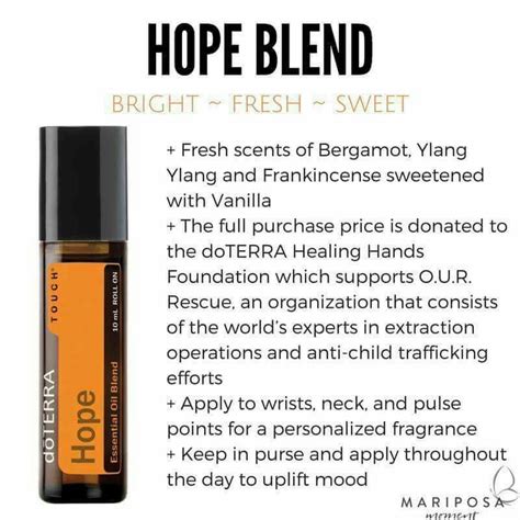 Doterra Hope With Images Terra Essential Oils Healing Essential