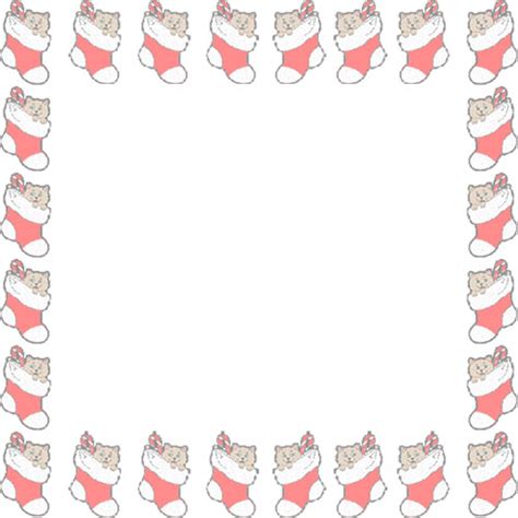 Free Christmas Stocking Borders Clipart Frames