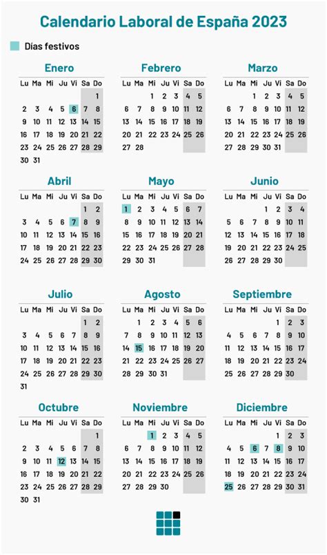 Calendario Laboral qué días son festivos en España