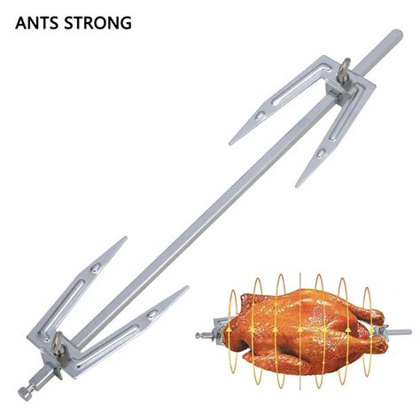 Ants Strong Rotate Stainless Steel Barbecue Forkchicken Roaster Rack