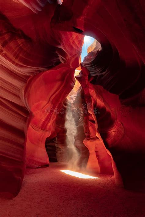 Vertical Shot Of Stunning Red Caves Of Upper Antelope Canyon In Arizona