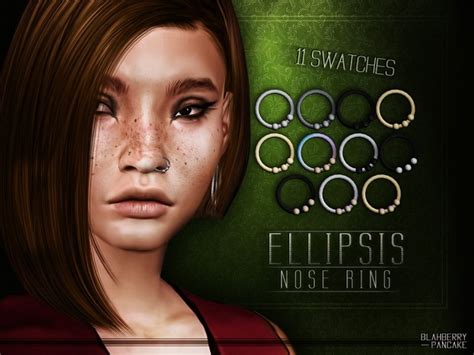 Ellipsis Nose Ring At Blahberry Pancake Sims 4 Updates