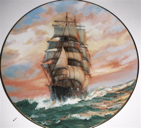 Vintage Clipper Ship Plates Charles Vickery Circa 89 90 Ebay