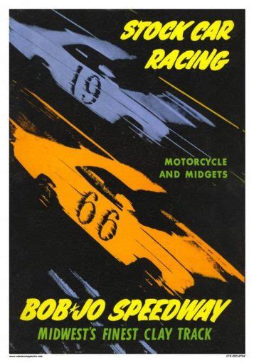 Bo Jo Speedway Race Poster 1966 Stock Cars Crashdaddy Racing